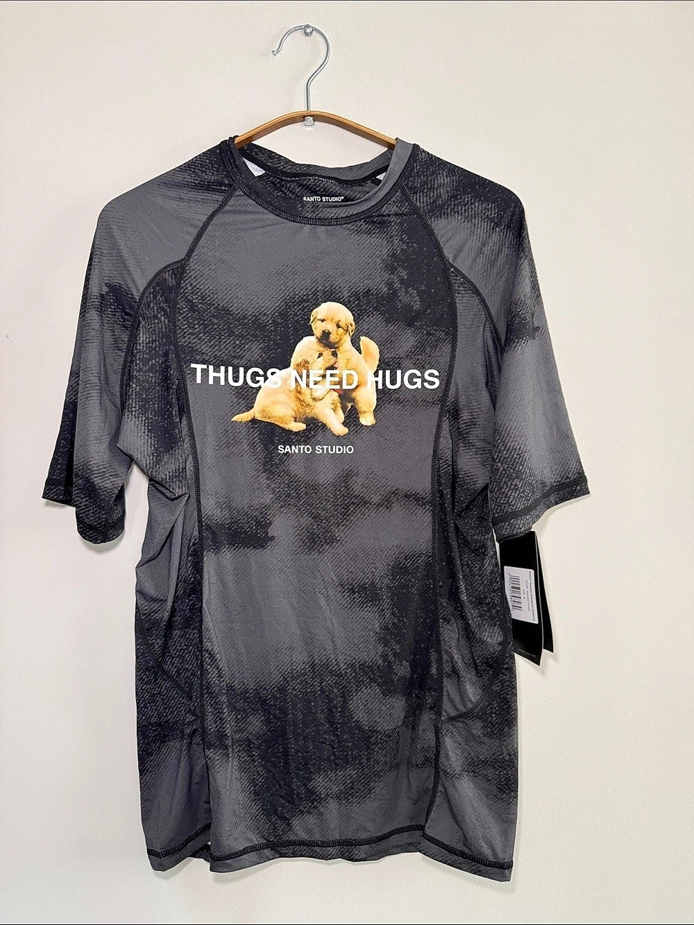 Santo Studio Submission SS Rashguard - Washed Thugs Tee Large NWT
